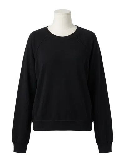 Z Supply All Around French Terry Sweatshirt In Black