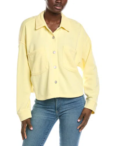 Z Supply All Day Cropped Knit Jacket In Yellow