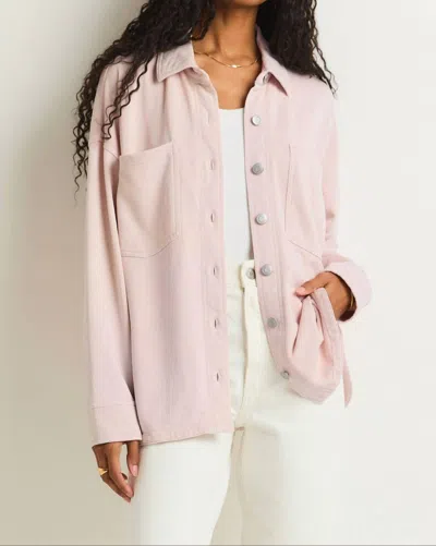 Z Supply All Day Knit Jacket In Rose In Pink