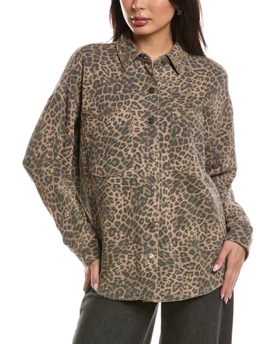 Z Supply All Day Leopard Jacket In Brown