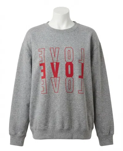 Z Supply Amor Boyfriend Sweatshirt In Classic Heather Grey In Multi