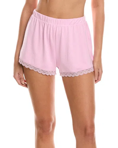 Z Supply Amour Lace Trim Short In Pink