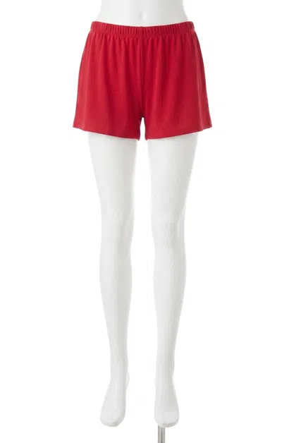 Z Supply Amour Pointelle Shorts In Rendezvous In Red