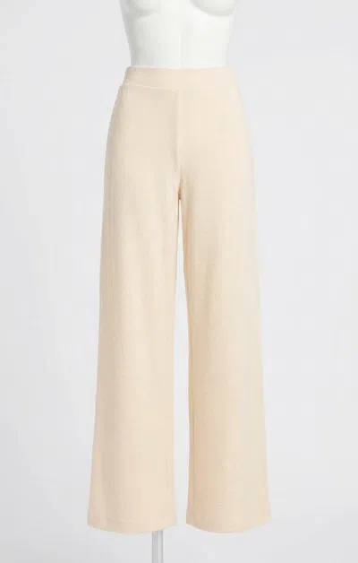 Z Supply Andre Wide Leg Pant In Whisper White In Yellow