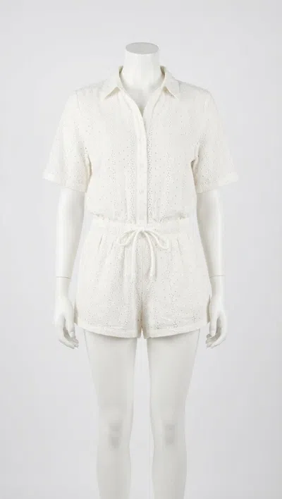Z Supply Anette Eyelet Shorts In White