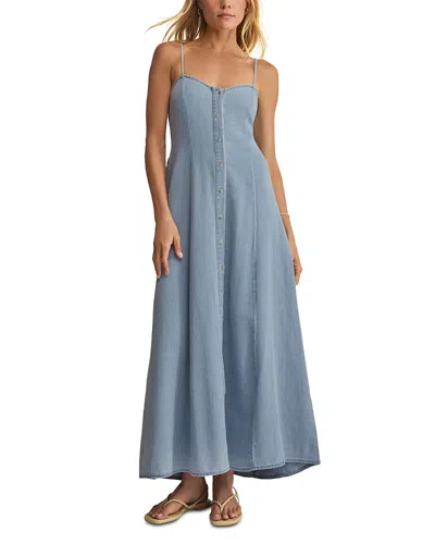 Z Supply Angel Eyes Chambray Dress In Blue