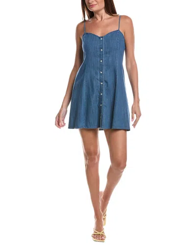 Z Supply Angel Eyes Denim Mini Dress In Blue