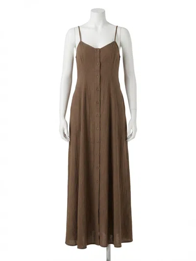Z Supply Angel Eyes Midi Dress In Tiki In Brown