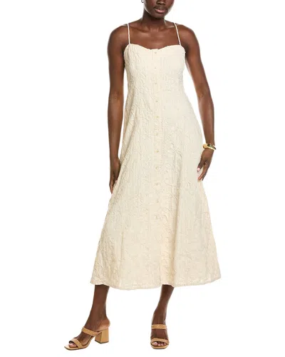 Z Supply Angel Eyes Textured Midi Dress In Neutral