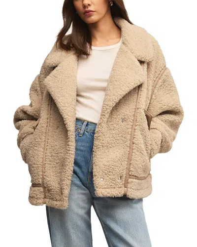 Z Supply Ari Sherpa Coat In Neutral