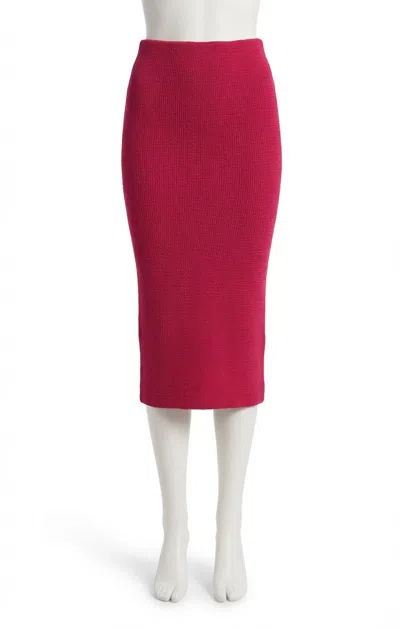 Z Supply Aveen Midi Skirt In Dragon Fruit In Pink