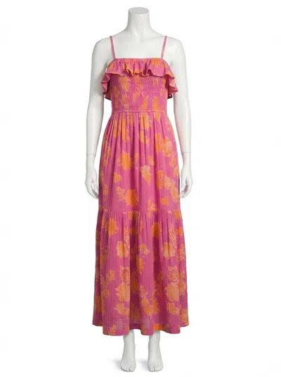 Z Supply Bahari Sunshine Dress In Raspberry Sorbet In Multi