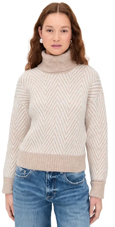 Z Supply Balkan Funnel Neck Sweater Smoked Heather In Neutral