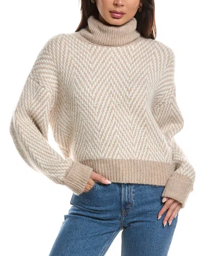 Z Supply Balkan Funnel Neck Wool-blend Sweater In Brown