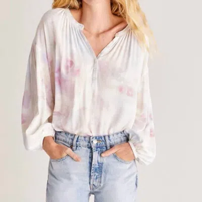 Z Supply Bayfront Watercolor Woven Top In Pink