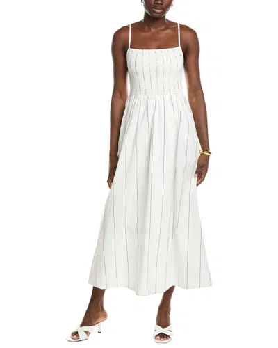 Z Supply Bayside Stripe Midi Dress In White