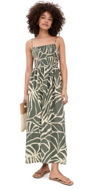 Z Supply Bayside Tova Dress Tea Leaf In Green