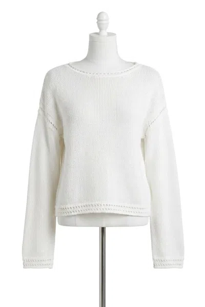 Z Supply Bellami Crochet Sweater In White