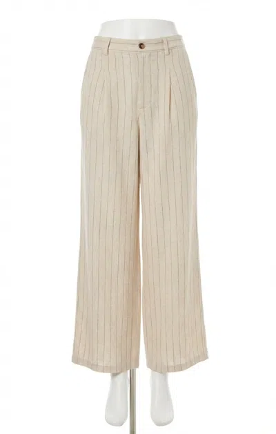 Z Supply Bennett Pinstripe Pants In Flax In Neutral