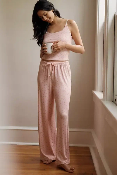 Z Supply Better Off Ditsy Pajama Pants In Pink