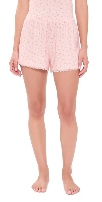 Z Supply Better Off Ditsy Shorts Rosewater In Multi