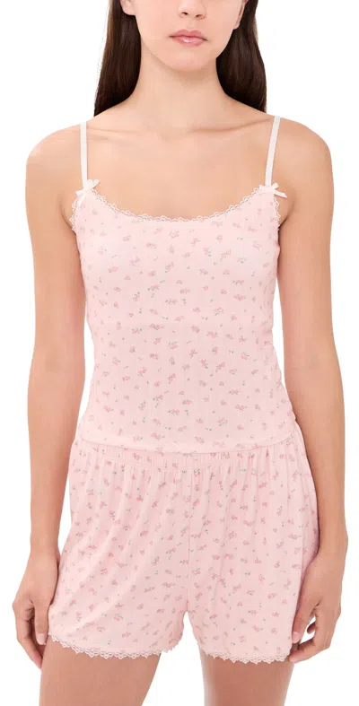 Z Supply Better Off Ditsy Tank Rosewater In Pink