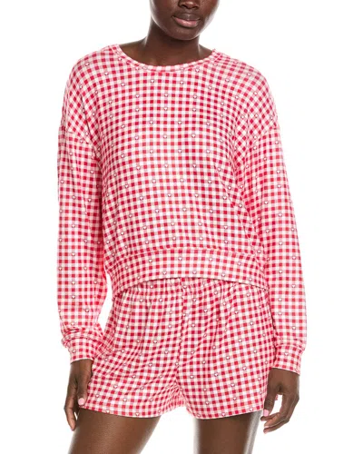 Z Supply Bisous Gingham Pajama In Red