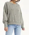 Z SUPPLY BO EMBROIDERED STAR SWEATSHIRT IN DUSTY OLIVE