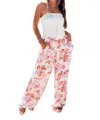 Z SUPPLY BOARDWALK FLORAL PANT IN WHITE SAND