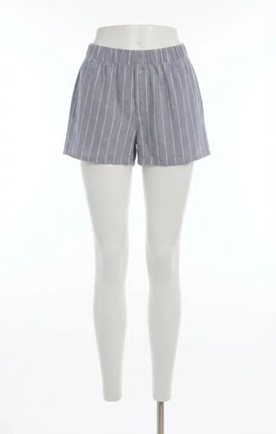 Z Supply Boyfriend Boxer Short In Blue Velvet In Brown