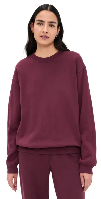 Z Supply Boyfriend Sweatshirt Merlot In Burgundy
