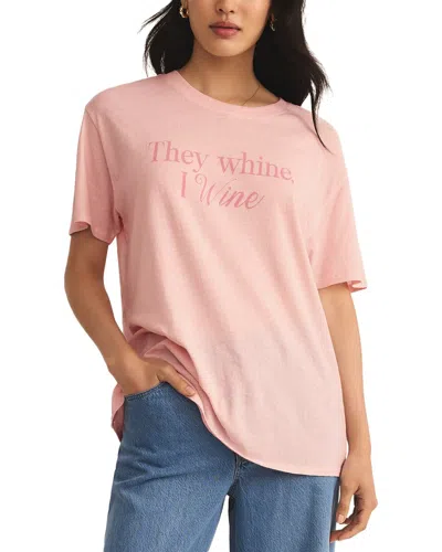 Z Supply Boyfriend Wine Mom T-shirt In Pink