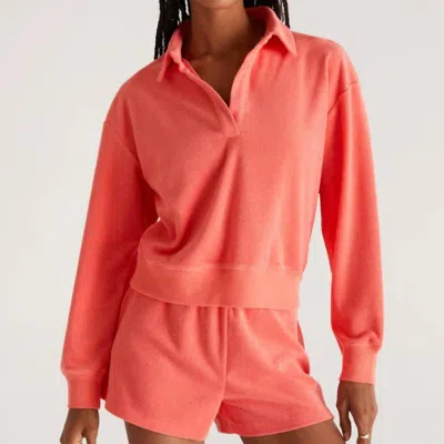 Z Supply Breanna Sweatshirt In Pink
