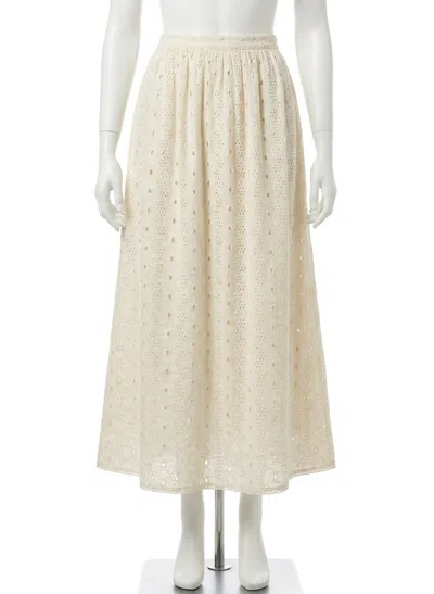 Z Supply Bria Eyelet Skirt In White In Neutral