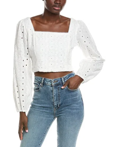 Z Supply Bria Eyelet Top In White