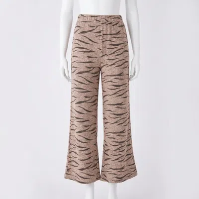 Z Supply Brinley Zebra Marled Pant In Brown In Multi