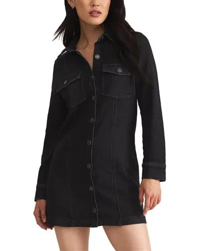 Z Supply Candice Knit Denim Dress In Black