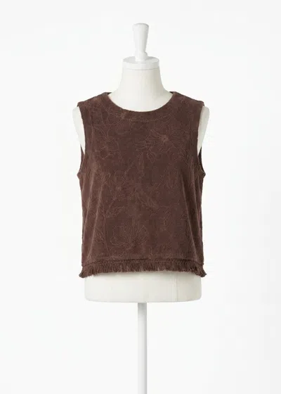 Z Supply Canopy Crewneck Top In Chocolate Cherry In Brown