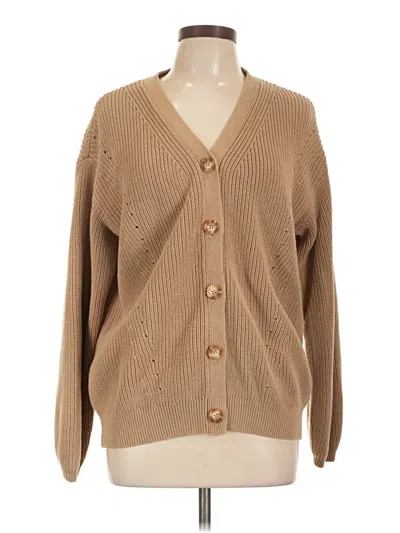 Pre-owned Z Supply Cardigan Sweater In Brown