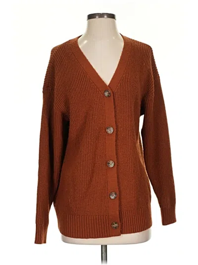 Pre-owned Z Supply Cardigan Sweater In Brown