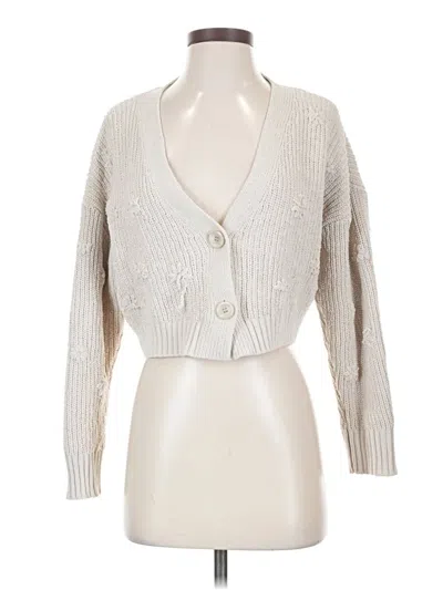 Pre-owned Z Supply Cardigan Sweater In Silver