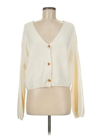 Pre-owned Z Supply Cardigan Sweater In White