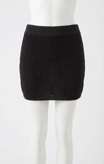 Z Supply Carlita Crochet Mini Skirt In Black