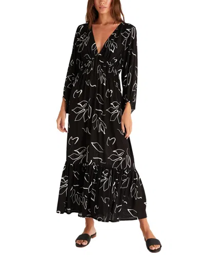 Z Supply Celina Abstract Maxi Dress In Black