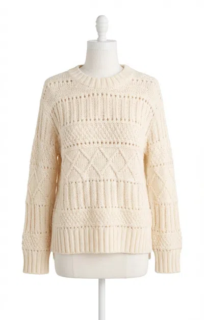 Z Supply Cento Cable Sweater In Warm White In Neutral