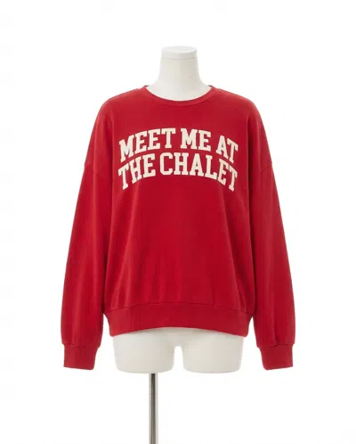 Z Supply Chalet Sunday Sweatshirt In Haute Red