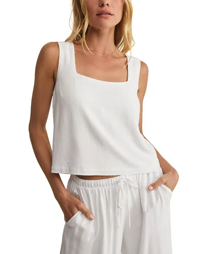 Z Supply Charli Square Neck Top In White