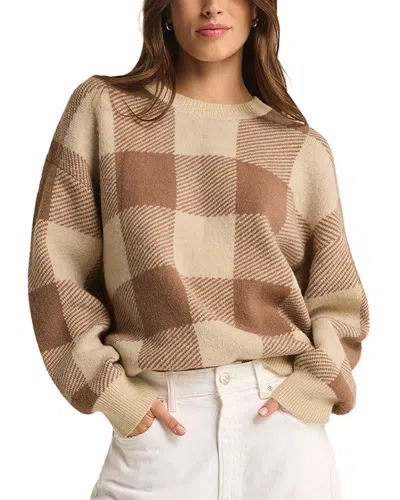 Z Supply Check You Later Sweater In Brown