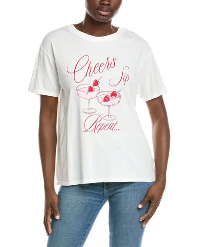 Z Supply Cheers Boyfriend T-shirt In White