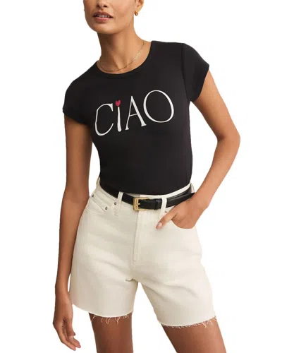 Z Supply Ciao Love Cheeky T-shirt In Black